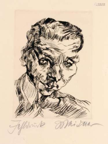Ludwig Meidner "Porträt Wolf Przygode". Um 1920.