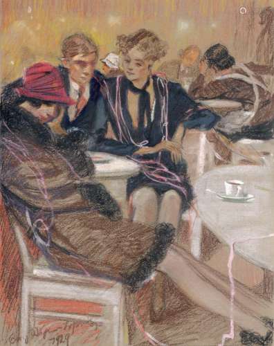 Georg Richter-Lößnitz, Im Café. 1929.