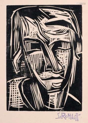 Karl Schmidt-Rottluff "Mädchenkopf". 1923.