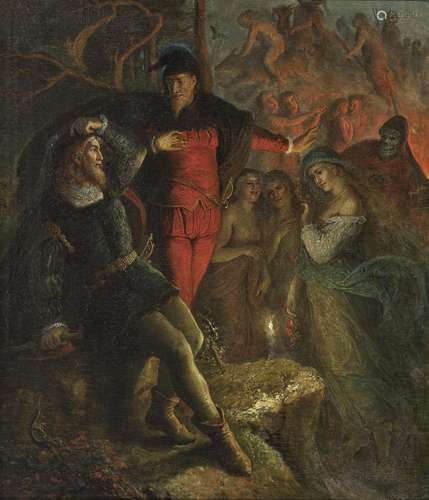 Friedrich Kaulbach (1822 Arolsen - 1903 Hanover) - Faust and...