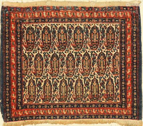 Senneh antique, Persia, around 1900, wool on cotton