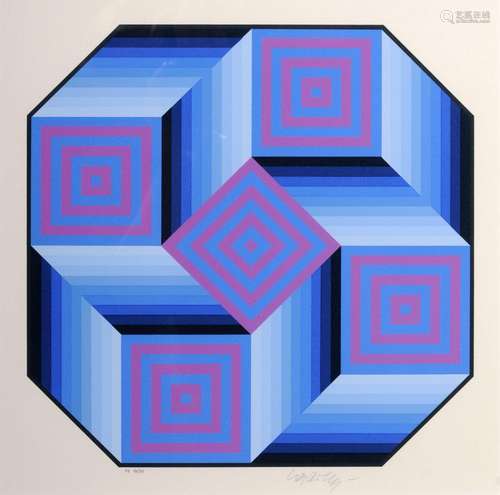 Victor Vasarely, Ohne Titel. Wohl 1970''s.