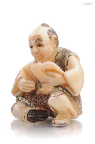 Katabori-Netsuke eines Kodanshi (?). Japan. 19./ 20th cent.