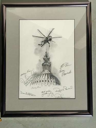 SIGNED PRINT OF FREEDOM'S FLIGHT TO RIGHTFUL PERCH