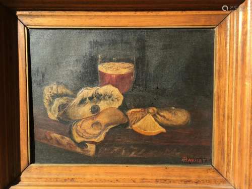 OIL PAINTING OF STILL LIFE ON CANVAS SIGNED BY WM