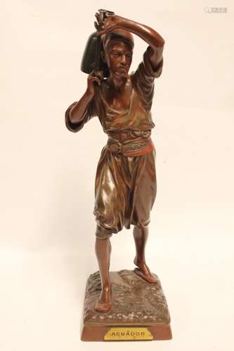 Polychrome Bronze of Arabic Water Carrier