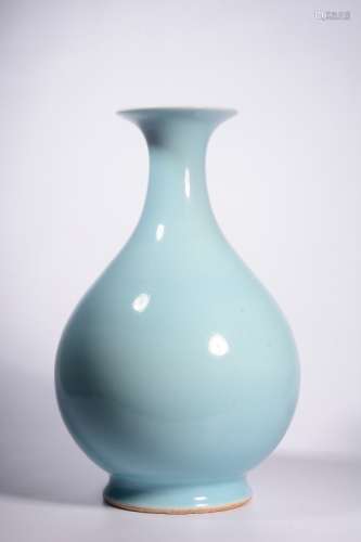 Chinese Blue Glazed Yuhu Vase