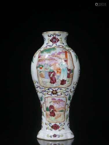 Chinese Famille Rose Porcelain Vase,