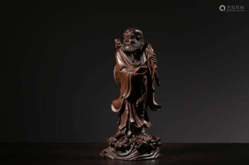 Chinese Huangyang Wood Carved Luohan