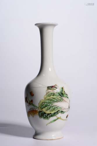 Chinese Famille Rose Porcelain Vase,Mark