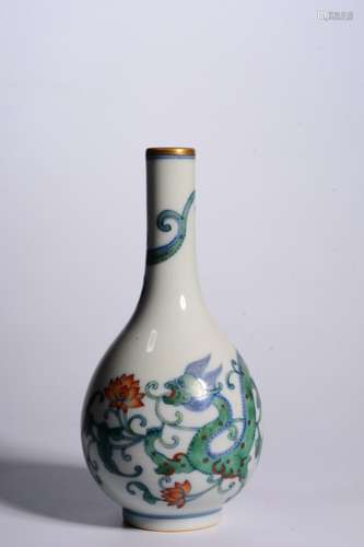 Chinese Doucai Porcelain Vase,Mark