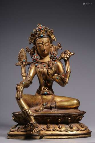 Chinese Gilt Bronze Buddha