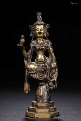 Chinese Gilt Bronze Buddha