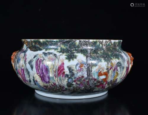 Chinese Famille Rose Porcelain Censer/Washer,Mark