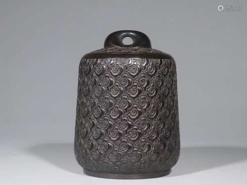 Chinese Hand Carved Zitan Wood Tea Caddy