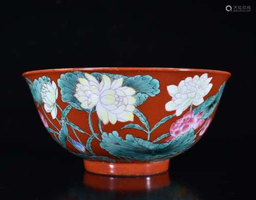 Chinese Famille Rose Porcelain Bowl,Mark