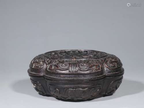 Chinese Hand Carved Chengxiang Wood Box