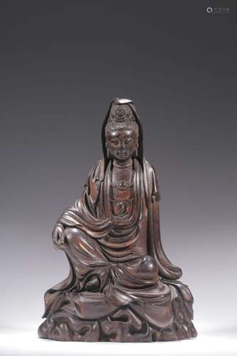 Chinese Zitan Wood Guanyin