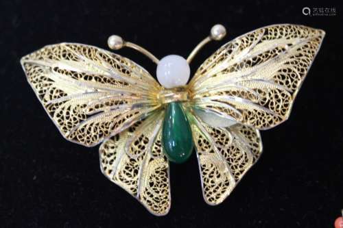 Filigree Butterfly Brooch