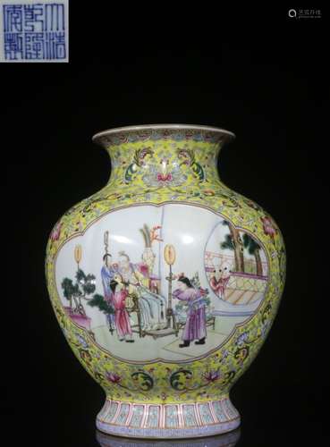 Republican Chinese Hand Paint Porcelain Vase,Mark