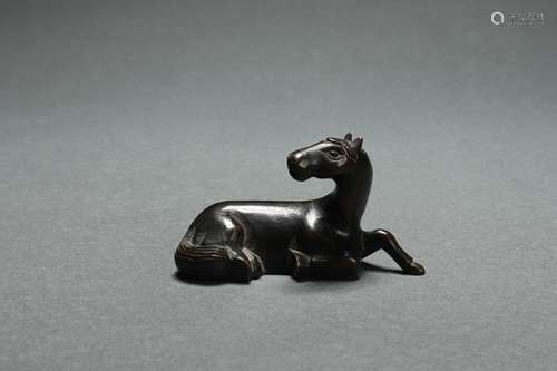 Copper Horse Paperweight, Qing Dynasty