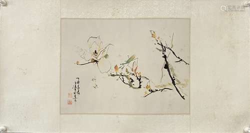 Bee and Mantis, Mounting with Frame, Wang Xuetao