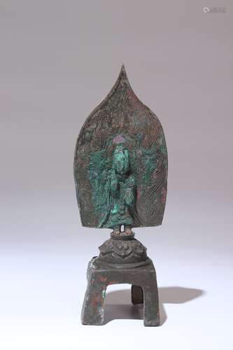 Copper Statue of Buddha with Back Light, Tang Dyansty