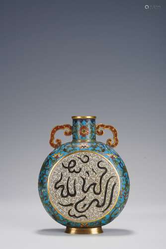 Color Enameled Moon Flask , Qing Dynasty