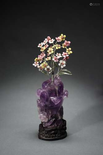 Amethyst Plum Blossom Flower Pot, Qianlong Reign Period, Qin...