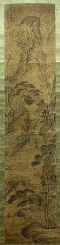 Landscape, Silk Scroll, Shen Zhou