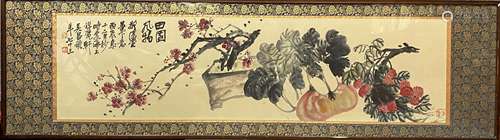 Rural Scenery, Mounting with Frame, Wu Changshuo ( From Japa...