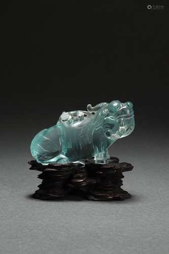 Blue Crystal  Auspicious Animal, Qianlong Reign Period, Qing