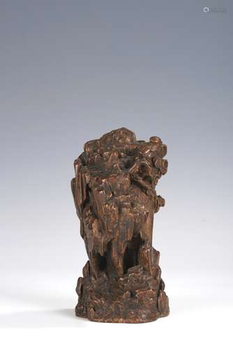 Agarwood Carving Rockery Decoration, Qing Dynasty