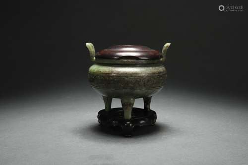 Green Jade Censer, Qing Dynasty