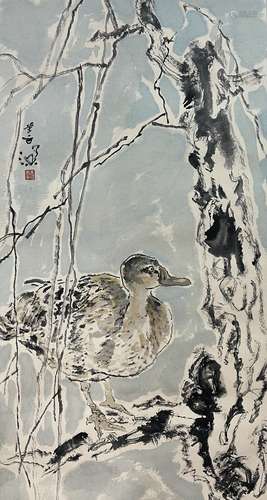 Ducks, Hanging Scroll, Yang Shanshen