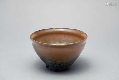 A jian ware 'hare's fur' conical teal bowl