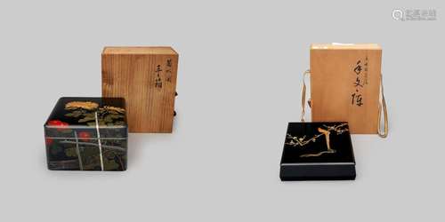 Two lacquer boxes