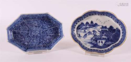 A blue and white porcelain pattipan, China, Qianlong and Kan...
