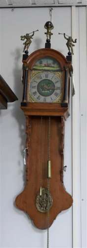 A so-called office or notary clock, Friesland, 19th century.