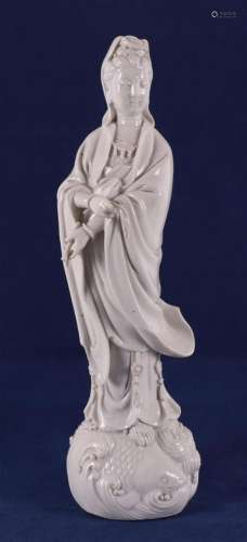 A Blanc de Chine standing Kwan Yin, China, late 19th/early 2...