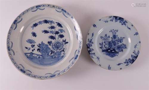 A Delft earthenware dish, mid 18th century.