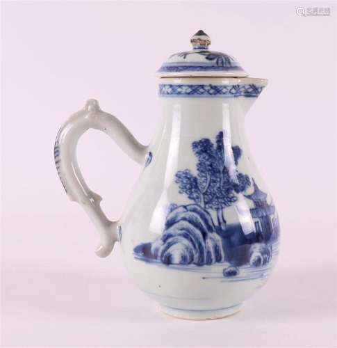 A blue/white porcelain milk jug, China, Qianlong, 2nd half o...