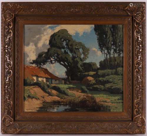 Rackwitz, Piet (1892-1968) 'Farm with fen and trees...