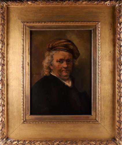 Dutch school 19th century 'Portrait of Rembrandt',