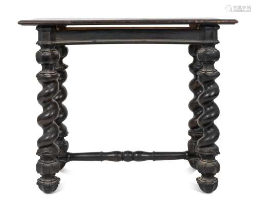 An Italian Baroque Style Walnut Table Height 34 x length 41 ...