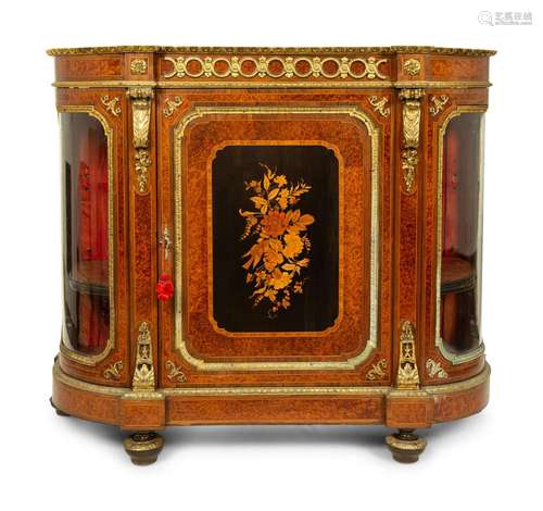 A Louis XVI Style Gilt Bronze Mounted Marquetry and Amboyna ...