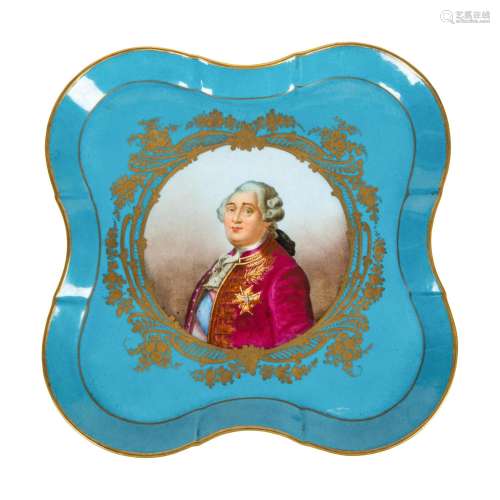 A Sevres Style Porcelain Tray Depicting Louis XVI  Diameter ...