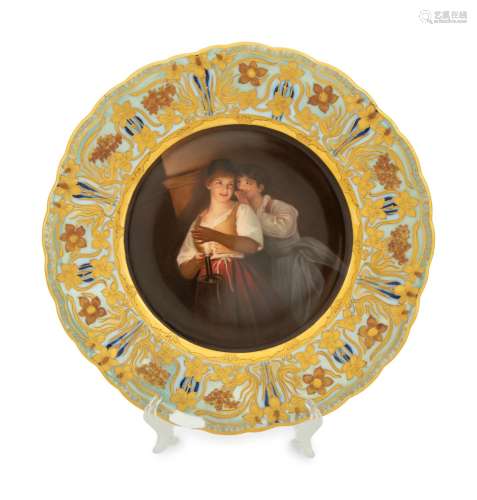 A Vienna Porcelain Cabinet Plate Diameter 10 inches.