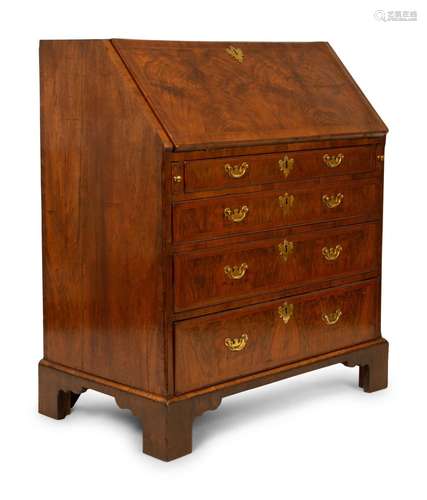 A George II Mahogany Slant Front Desk Height 42 x width 36 1...