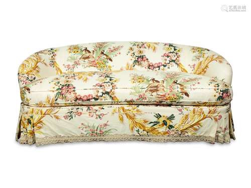 A Matched Pair of Upholstered Love Seats, One by Brunwick &a...